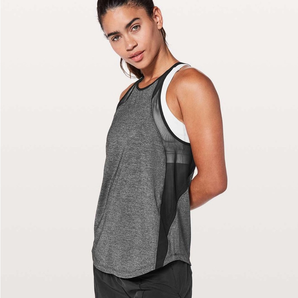 Excellent Condition Lululemon Run Off-Route Tank Heathered Black / Black | Light - Picture 2 of 8